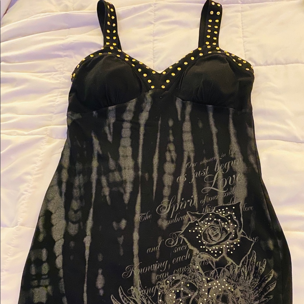 Summer dress with gold studs.  Final price